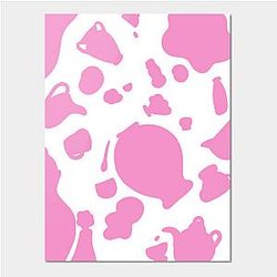 Cow Print Posters - Pot Print Pink Poster TP0212