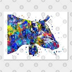Cow Print Posters - Highland cow Poster TP0212