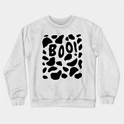 Cow Print Sweatshirts - Cow Print Halloween B O O ! Sweatshirt TP0212