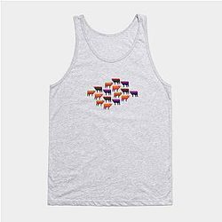 Cow Print Tank Tops - Colorful Cow Pattern - Rustic Farmers Design Tank Top TP0212