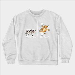 Cow Print Sweatshirts - Your Cow or my Highland Cow I Scottish Cattle Farmer Sweatshirt TP0212