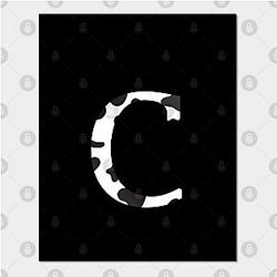 Cow Print Posters - Cow print C Letter Poster TP0212