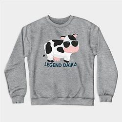 Cow Print Sweatshirts - Legend Dairy Sweatshirt TP0212