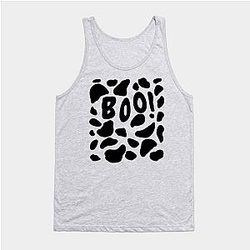 Cow Print Tank Tops - Cow Print Halloween B O O ! Tank Top TP0212