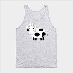 Cow Print Tank Tops - Cow : Milky Animal Tank Top TP0212