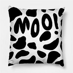 Cow Print Pillows - Cow Print Halloween M O O ! Pillow TP0212