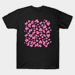 Cow Print T-Shirts - 💗 🐄Cute Strawberry Cow print T-Shirt TP0212