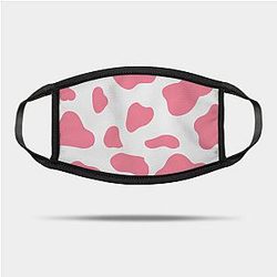 Cow Print Face Masks - Strawberry cow Mask TP0212