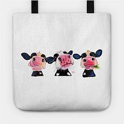 Cow Print Bags - Cow PRiNT ' THe NoSeY CoWS ' T-SHiRTS, BaGS, CLoCK, SWeaTSHiRT, WaLL ART Tote TP0212