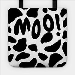 Cow Print Bags - Cow Print Halloween M O O ! Tote TP0212