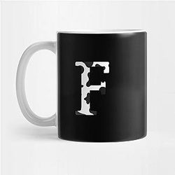 Cow Print Mugs - cow letter F Mug TP0212