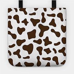 Cow Print Bags - Chocolate Brown Cow Print Tote TP0212