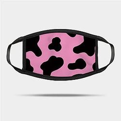 Cow Print Face Masks - pink cow print Mask TP0212