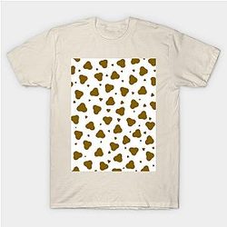 Cow Print T-Shirts - Brown Cow Spots T-Shirt TP0212