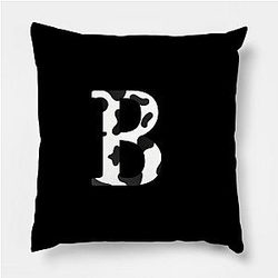 Cow Print Pillows - Cow print B Letter Pillow TP0212