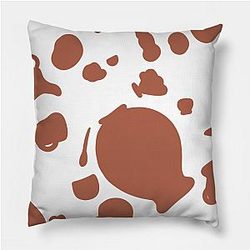 Cow Print Pillows - Pot Print Terra Cotta Pillow TP0212