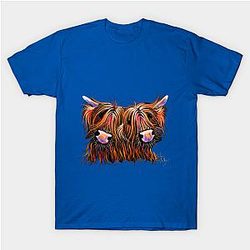 Cow Print T-Shirts - SCoTTiSH HiGHLaND CoW ' THe LoVeLieS ' T-Shirt TP0212