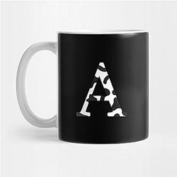 Cow Print Mugs - Cow print A Letter Mug TP0212