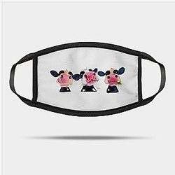 Cow Print Face Masks - Cow PRiNT ' THe NoSeY CoWS ' T-SHiRTS, BaGS, CLoCK, SWeaTSHiRT, WaLL ART Mask TP0212