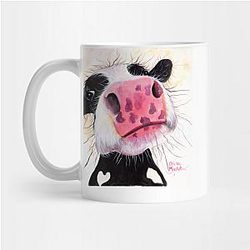 Cow Print Mugs - NoSeY CoW ' BeTTY BLueBeRRY ' BY SHiRLeY MacARTHuR Mug TP0212