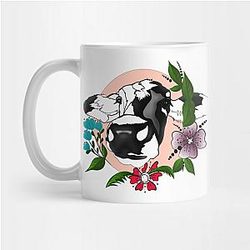 Cow Print Mugs - Cow illustration Mug TP0212