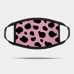 Cow Print Face Masks - Cow Print, Cow Pattern, Cow Spots, Pink Cow Mask TP0212