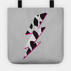 Cow Print Bags - Cow Print Lightning Bolt Animal Print Tote TP0212