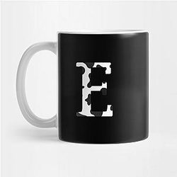 Cow Print Mugs - cow letters E Mug TP0212