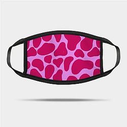Cow Print Face Masks - Pink cow print design Mask TP0212