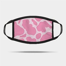 Cow Print Face Masks - Strawberry Cow Spots Mask TP0212