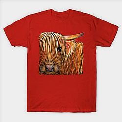 Cow Print T-Shirts - SCoTTiSH HiGHLaND CoW ' BuTTeRNuT ' T-Shirt TP0212