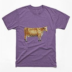 Cow Print T-Shirts - Jungle cow T-Shirt TP0212