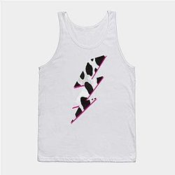 Cow Print Tank Tops - Cow Print Lightning Bolt Animal Print Tank Top TP0212