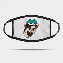 Cow Print Face Masks - Tongue cow hide design Mask TP0212