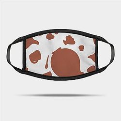 Cow Print Face Masks - Pot Print Terra Cotta Mask TP0212