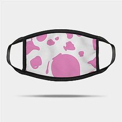 Cow Print Face Masks - Pot Print Pink Mask TP0212