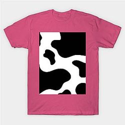 Cow Print T-Shirts - Cow Print Pattern Skin Moo Moo Cool Animal Lover Gifts T-Shirt TP0212