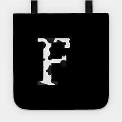 Cow Print Bags - cow letter F Tote TP0212