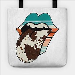 Cow Print Bags - Tongue cow hide design Tote TP0212