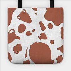 Cow Print Bags - Pot Print Terra Cotta Tote TP0212