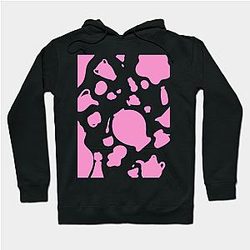 Cow Print Hoodies - Pot Print Pink Hoodie TP0212