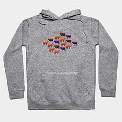 Cow Print Hoodies - Colorful Cow Pattern - Rustic Farmers Design Hoodie TP0212