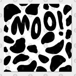 Cow Print Posters - Cow Print Halloween M O O ! Poster TP0212