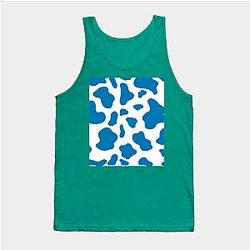 Cow Print Tank Tops - Blue print Tank Top TP0212