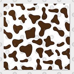 Cow Print Posters - Chocolate Brown Cow Print Poster TP0212