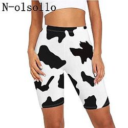 Cow Print Leggings - The Cow Print Legging Shorts - Fashion Sport Wear