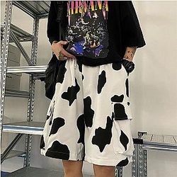 Uncategorized - The Cow Print Shorts - Korean Summer Fashion Streetwear