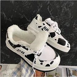 Cow Print Shoes - Cow Print Shoes - Cow Print Sneakers Plush Zapatillas Mujer Women Shoes