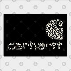 Cow Print Posters - Cow print carhartt Poster TP0212