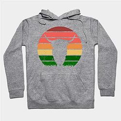 Cow Print Hoodies - Scottish Highland Cow Retro Sunset Gift Hoodie TP0212